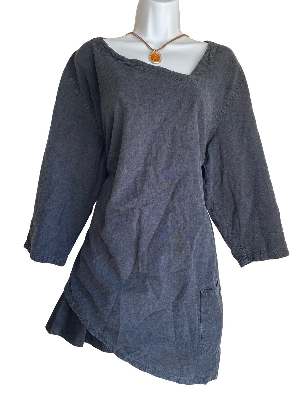 Vintage Silhouettes Plus 1X Cotton Asymmetrical Tunic Blouse Goth Whimsigoth Top